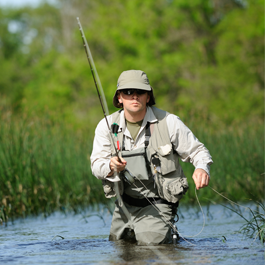 Man Holding a Fishing Rod